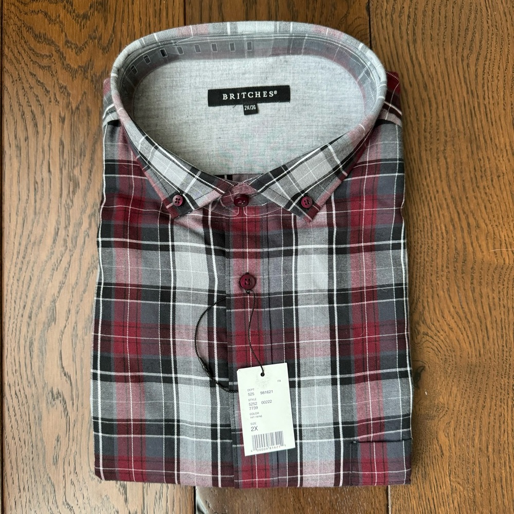 Britches Men’s Casual Button Down Shirt Size 2X